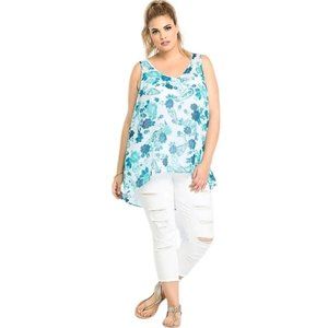 Torrid 2 Floral/Paisley Sheer Tank top